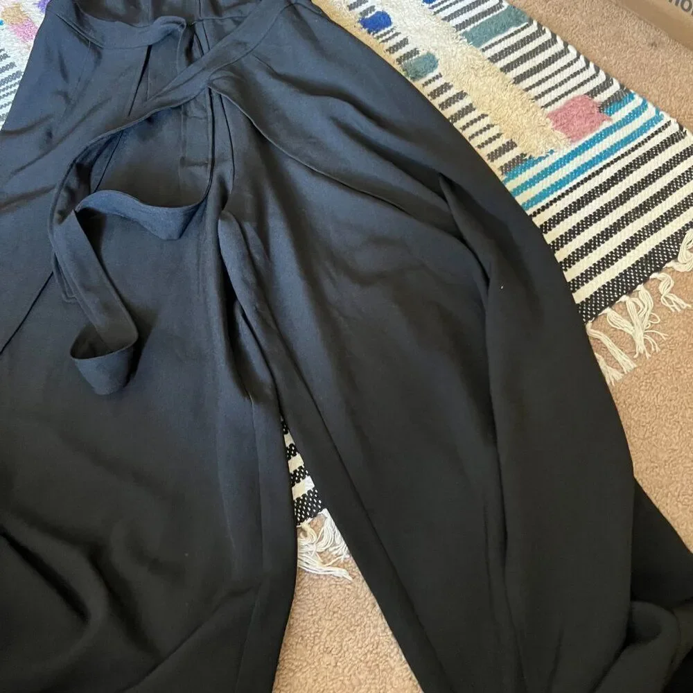 Julia Jordan Waist Tie High Neck JumpsuitBlack‎ Size 4